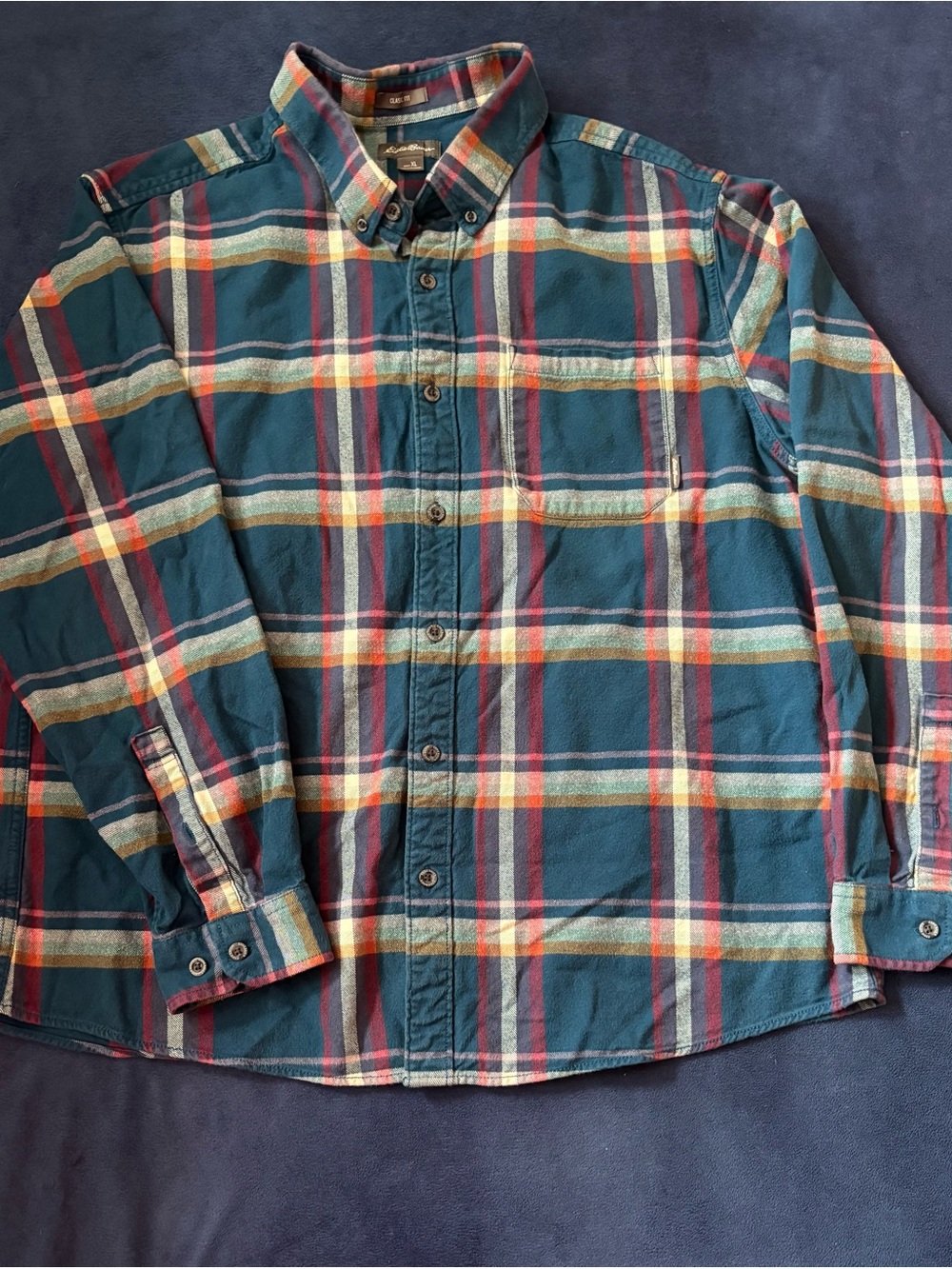 Eddie Bauer Men’s Plaid Multicolor Flannel